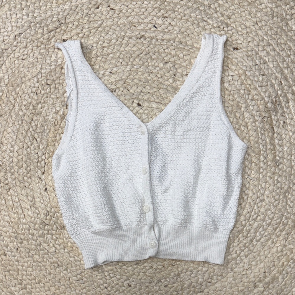 Sincerely Jules Cream Knit Vest
